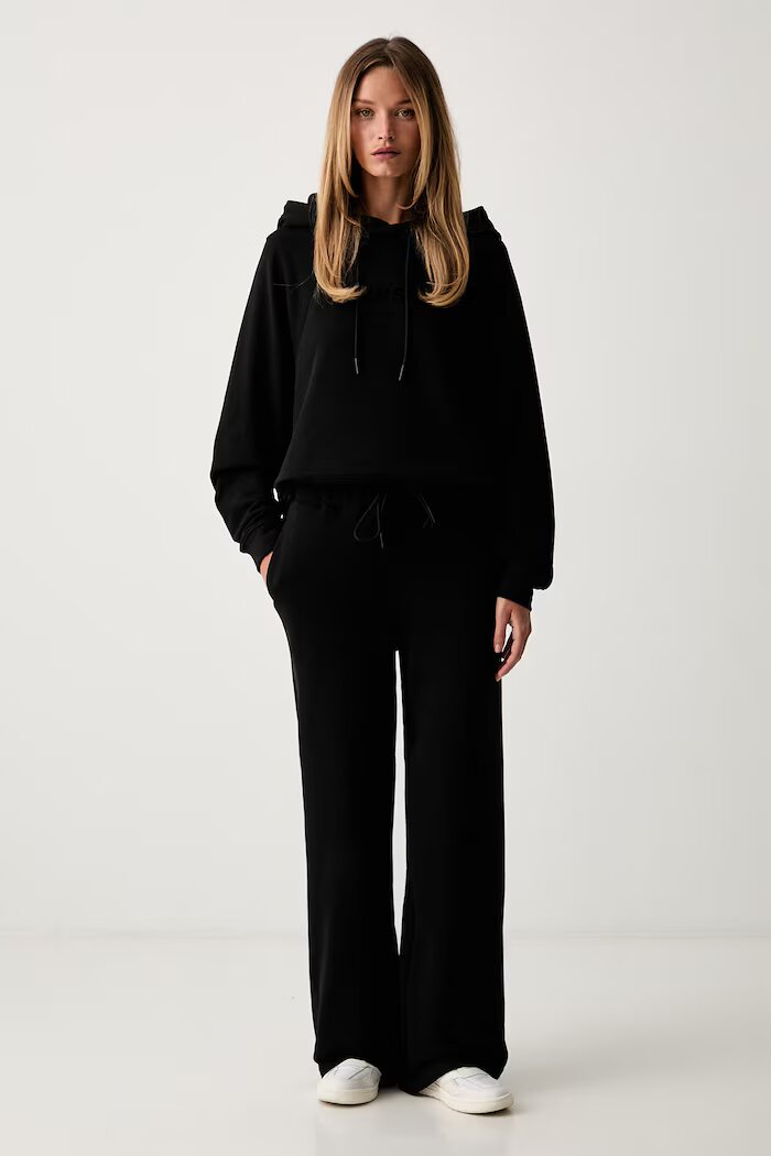 Twinset спортен комплект анцуг дамски от памук черен 262TP272B