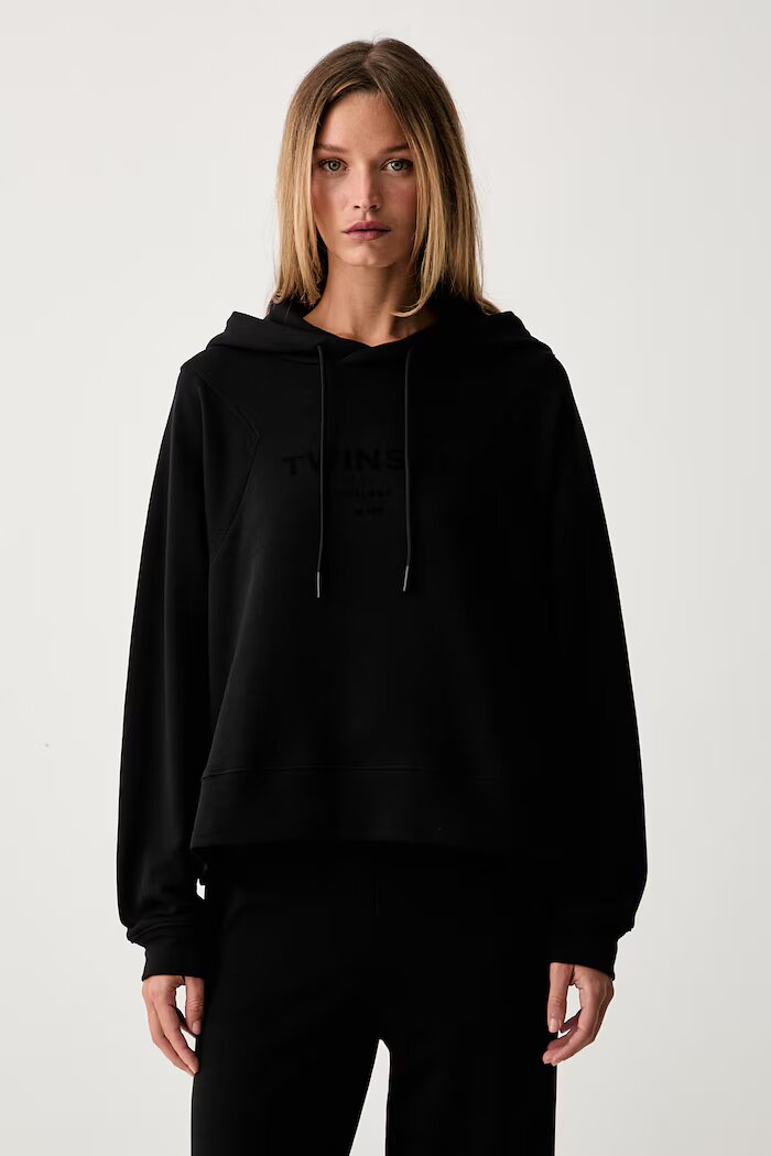 Twinset спортен комплект анцуг дамски от памук черен 262TP272B
