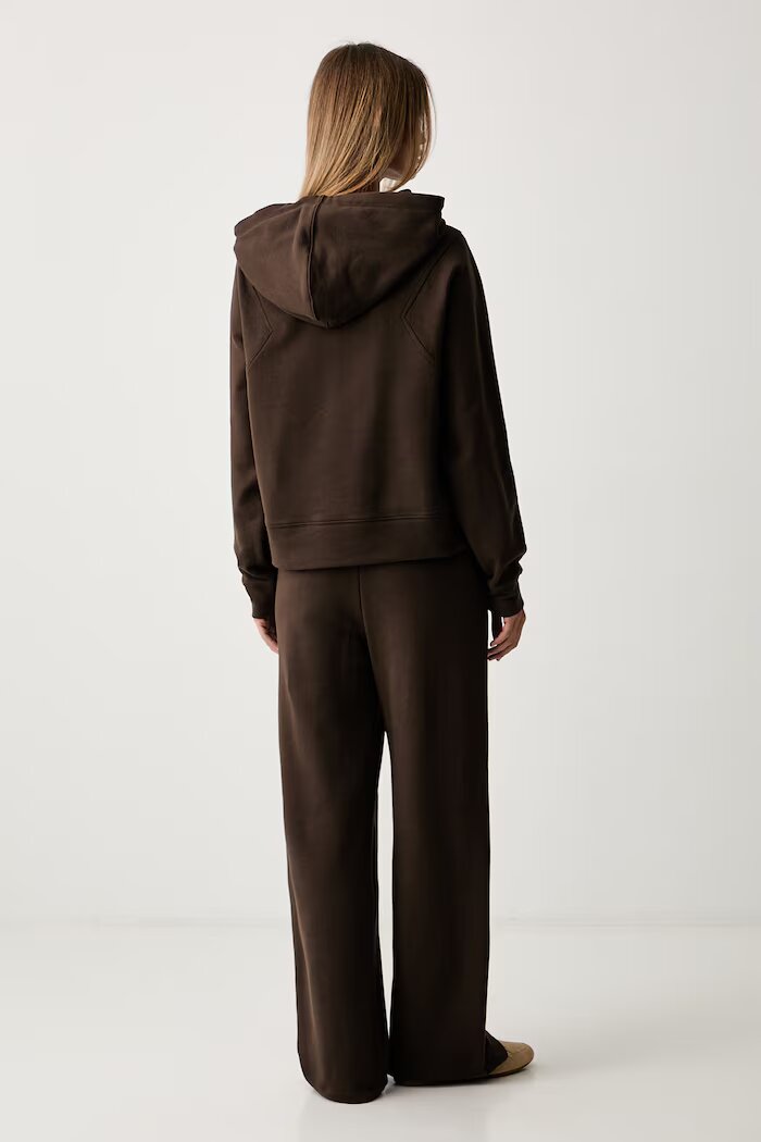 Twinset спортен комплект анцуг дамски от памук кафяв 262TP272B