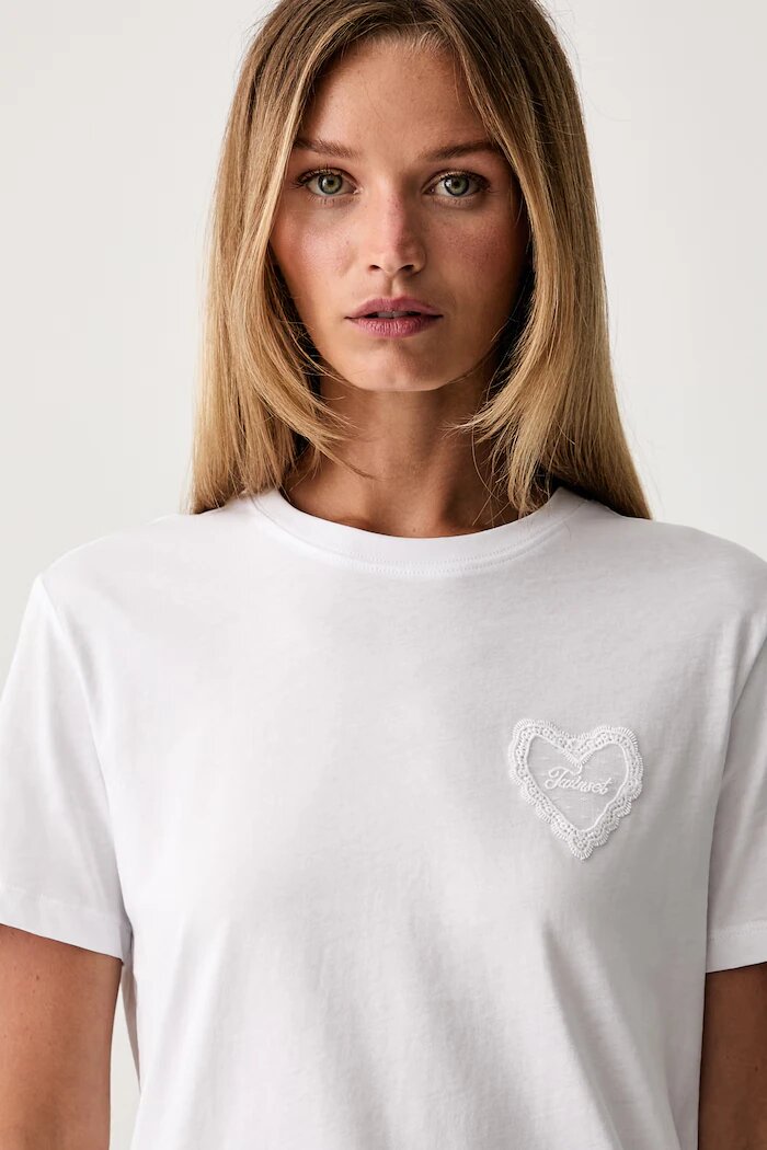 Twinset тениска дамска от памук бяла 262TP2302