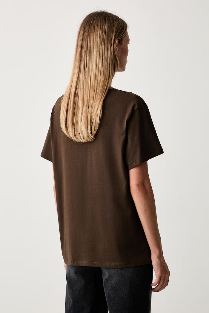 Twinset тениска дамска от памук кафява 262TP2303