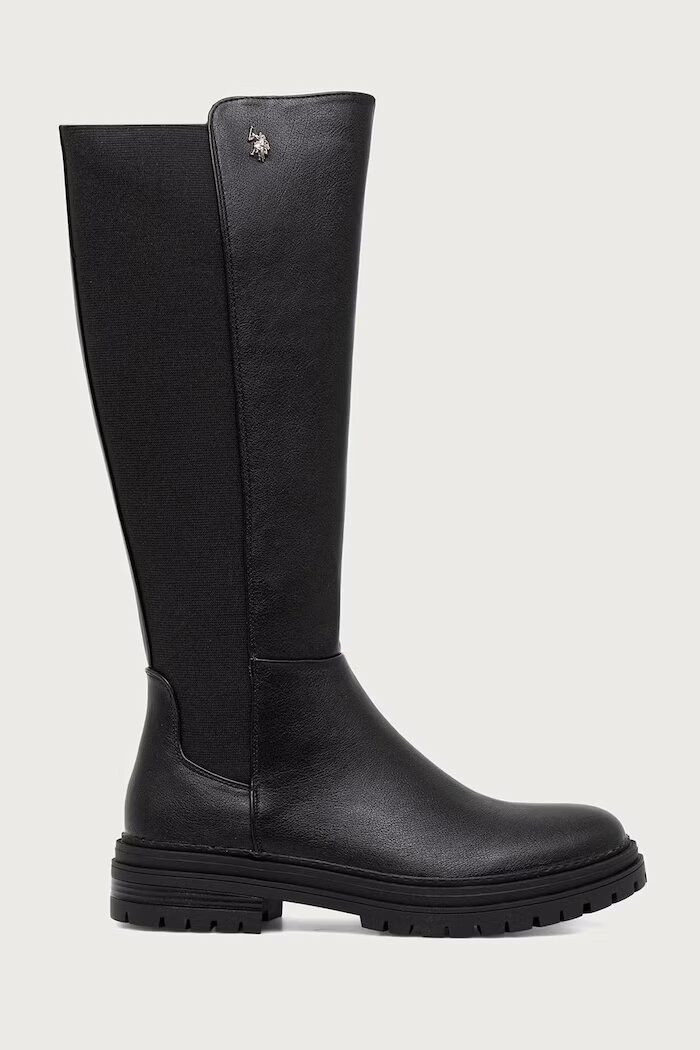U.S. Polo Assn. ботуши под коляното дамски NIKITA005 черни NIKITA005W/GYE1