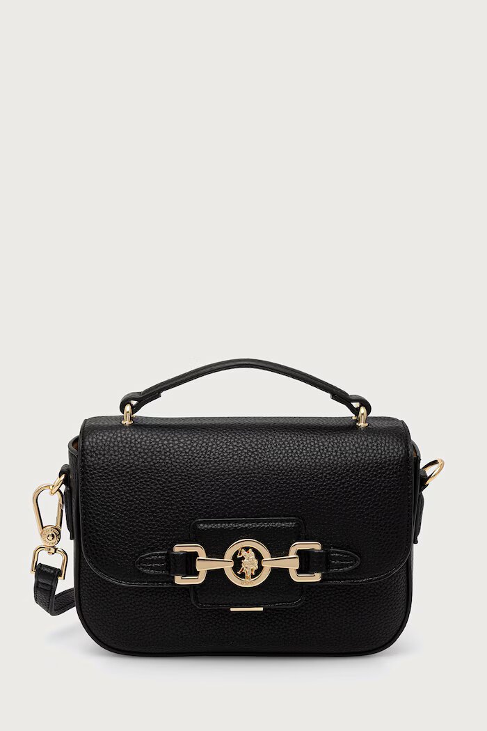 U.S. Polo Assn. чанта crossbody дамска от имитация на кожа ASCOT черна BIU269327WVP
