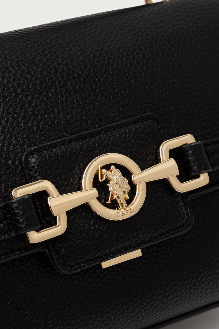 U.S. Polo Assn. чанта crossbody дамска от имитация на кожа ASCOT черна BIU269327WVP