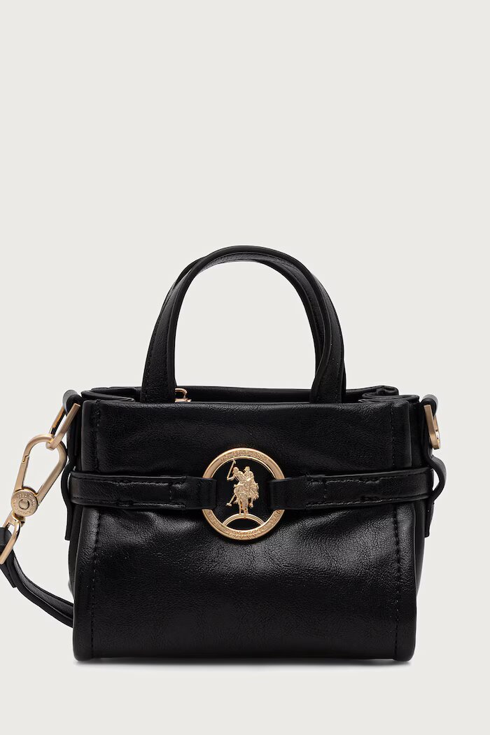 U.S. Polo Assn. чанта crossbody дамска от имитация на кожа CLANMAGHERY черна BIU269318WVP