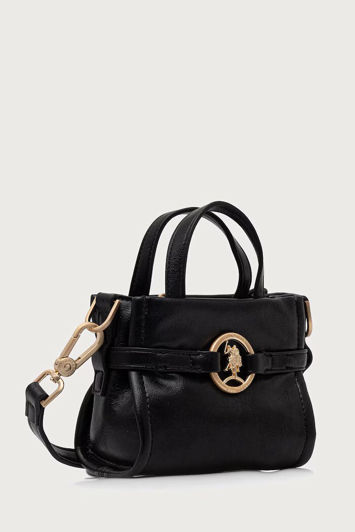 U.S. Polo Assn. чанта crossbody дамска от имитация на кожа CLANMAGHERY черна BIU269318WVP