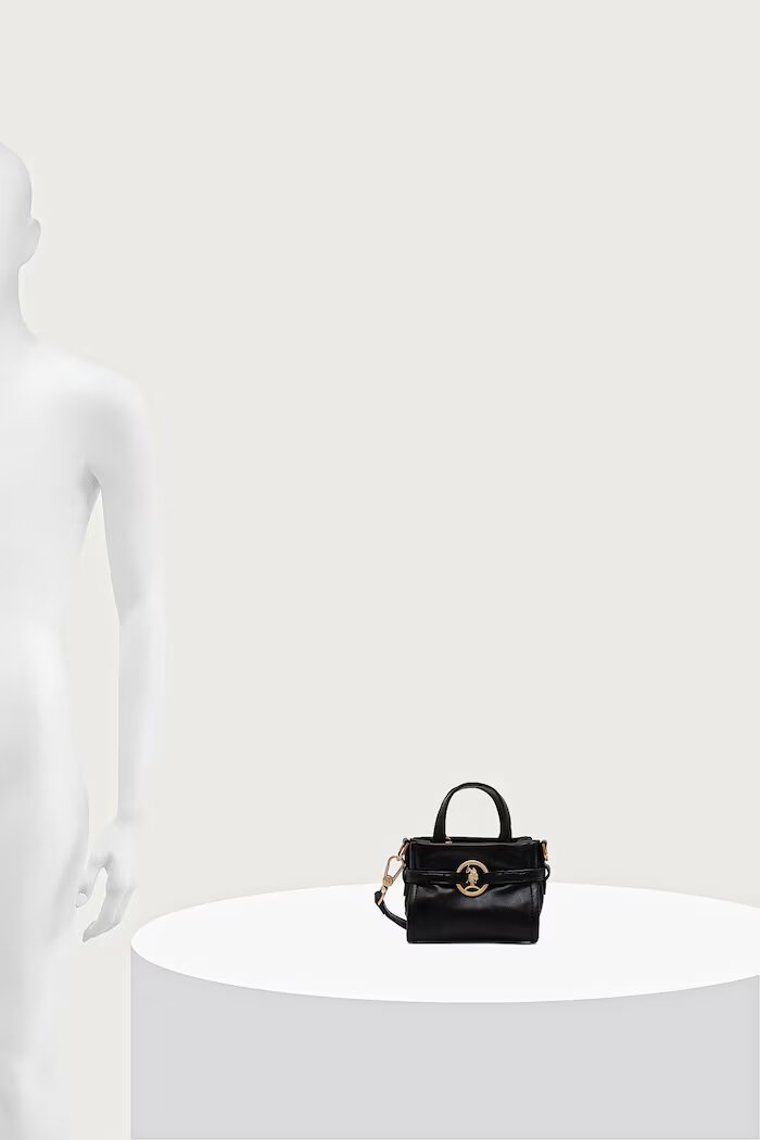 U.S. Polo Assn. чанта crossbody дамска от имитация на кожа CLANMAGHERY черна BIU269318WVP