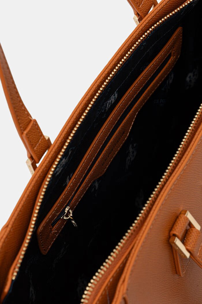 U.S. Polo Assn. Чанта crossbody дамска от имитация на кожа JONES CHIC оранжева BEUXT8674WVP521