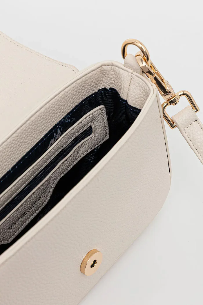 U.S. Polo Assn. чанта crossbody дамска от имитация на кожа Mansion бежова BEUE58718WVP
