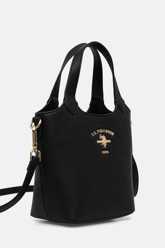 U.S. Polo Assn. чанта crossbody дамска от имитация на кожа STANFORD черна BEUSS9075WVP
