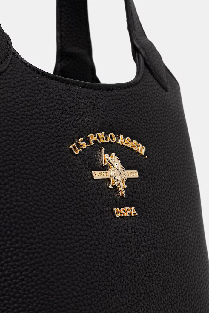 U.S. Polo Assn. чанта crossbody дамска от имитация на кожа STANFORD черна BEUSS9075WVP