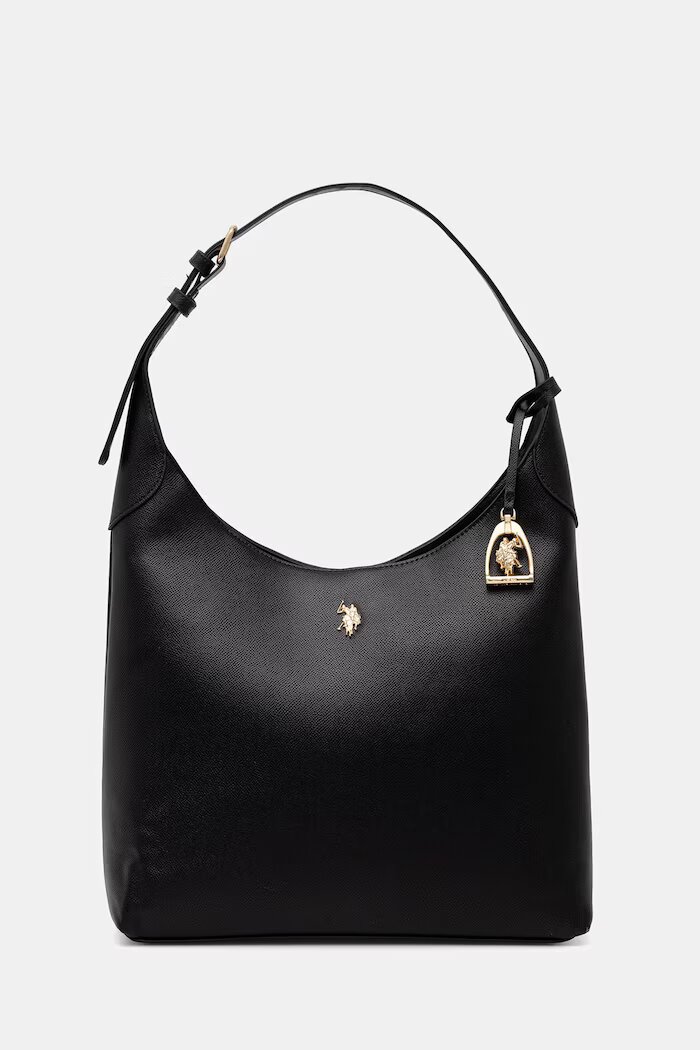 U.S. Polo Assn. чанта дамска от имитация на кожа JONES черна BEUJE9096WVP