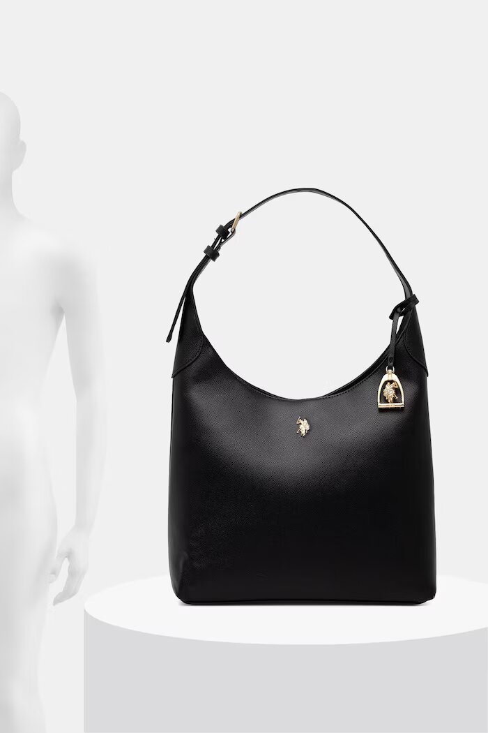 U.S. Polo Assn. чанта дамска от имитация на кожа JONES черна BEUJE9096WVP