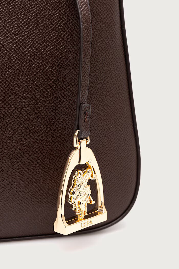U.S. Polo Assn. чанта дамска от имитация на кожа Jones кафява BEUJE8663WVP