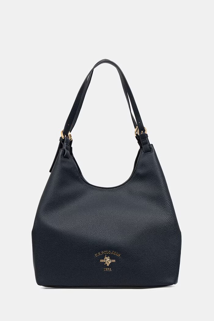 U.S. Polo Assn. чанта тип хобо дамска от имитация на кожа Stanford тъмносиня BIUSS8372WVP