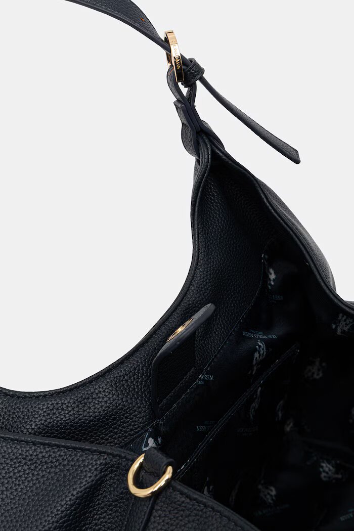 U.S. Polo Assn. чанта тип хобо дамска от имитация на кожа Stanford тъмносиня BIUSS8372WVP