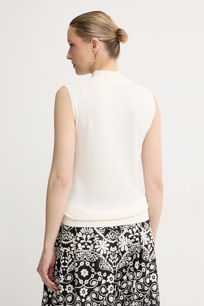 U.S. Polo Assn. елек дамски от вискоза Mock Neck Sleeveless бежов WUP1370
