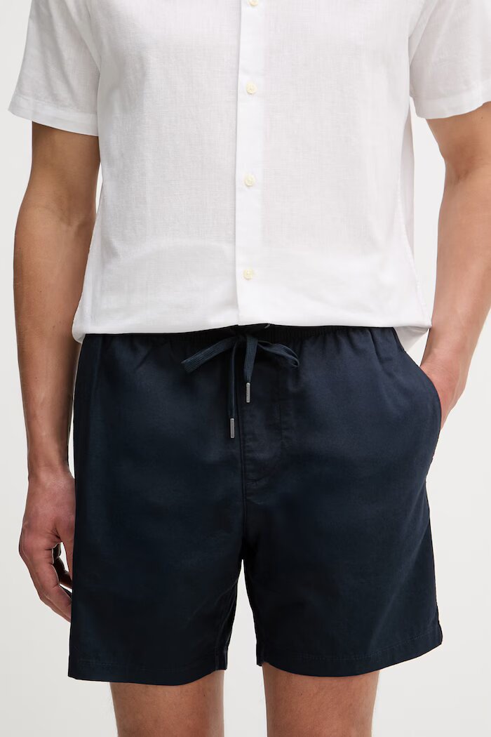 U.S. Polo Assn. Къс панталон с лен LINEN DECK в тъмносиньо MUP3552
