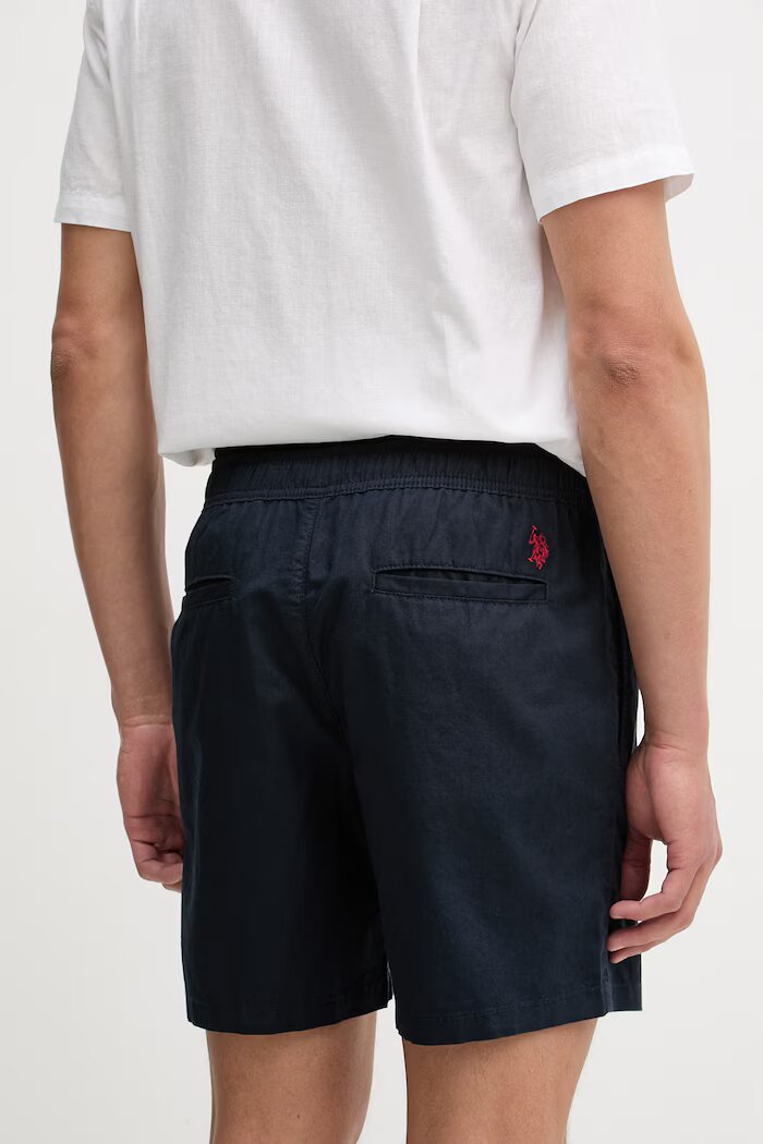 U.S. Polo Assn. Къс панталон с лен LINEN DECK в тъмносиньо MUP3552
