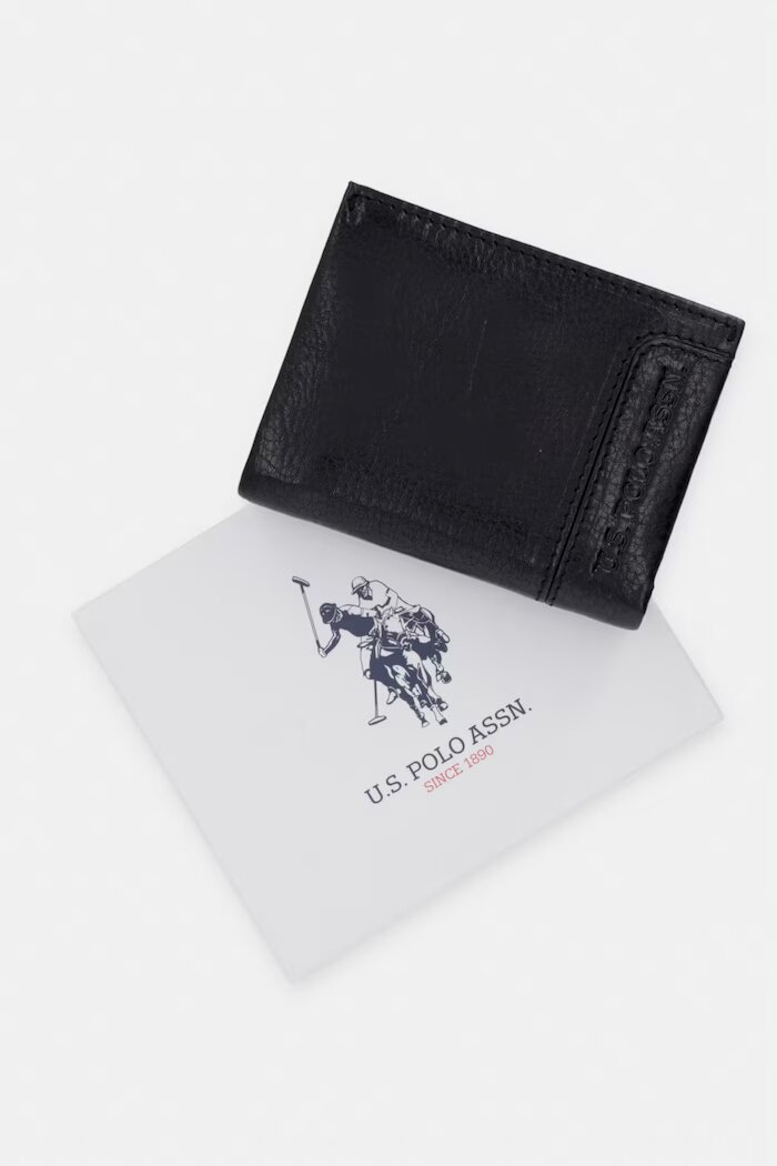 U.S. Polo Assn. Кожен портфейл GORDON мъжки в черно WEU5G2693MHA