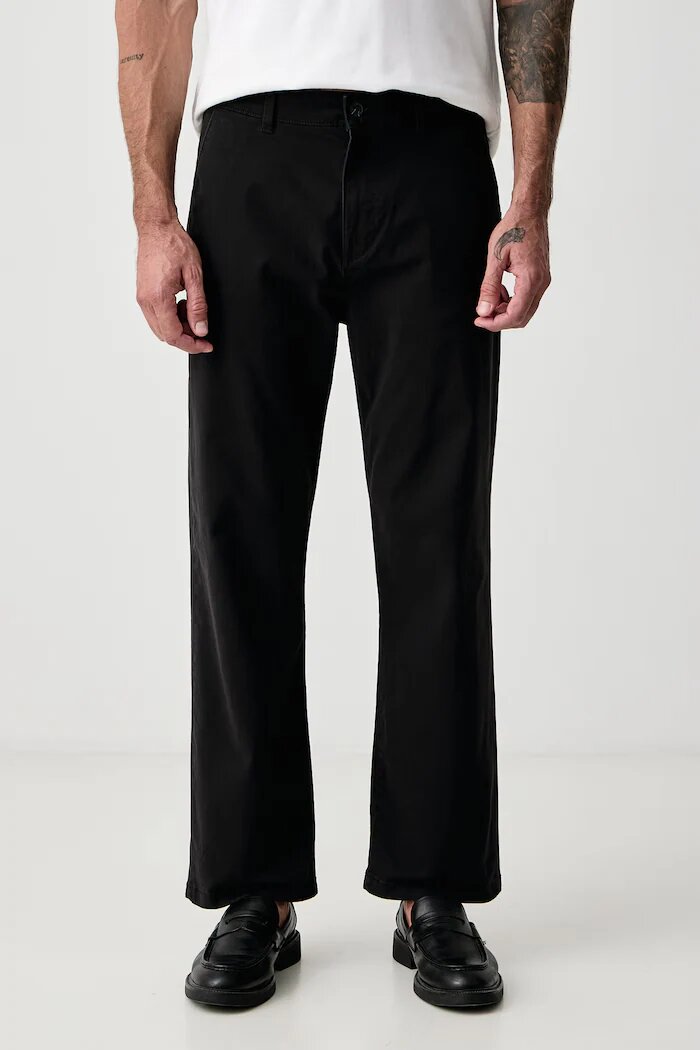 U.S. Polo Assn. панталон мъжки от памук с еластан RELAXED FIT CHINO черен MUP5479
