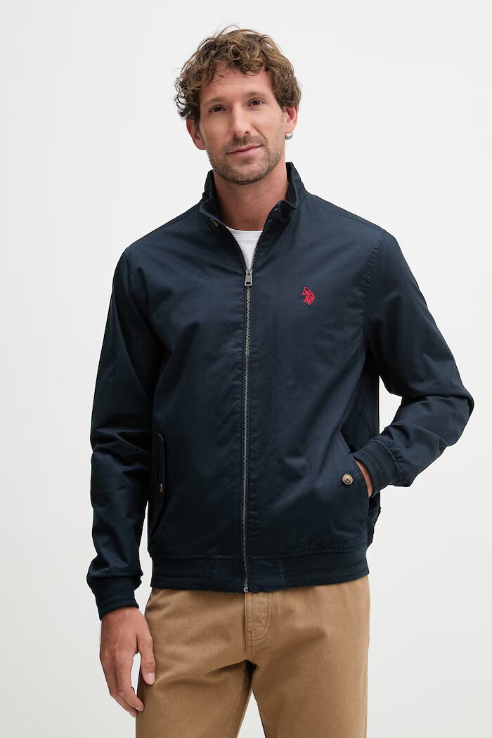 U.S. Polo Assn. преходно яке мъжко памучно Harrington тъмносиньо MUP3260