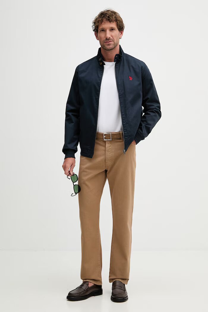U.S. Polo Assn. преходно яке мъжко памучно Harrington тъмносиньо MUP3260