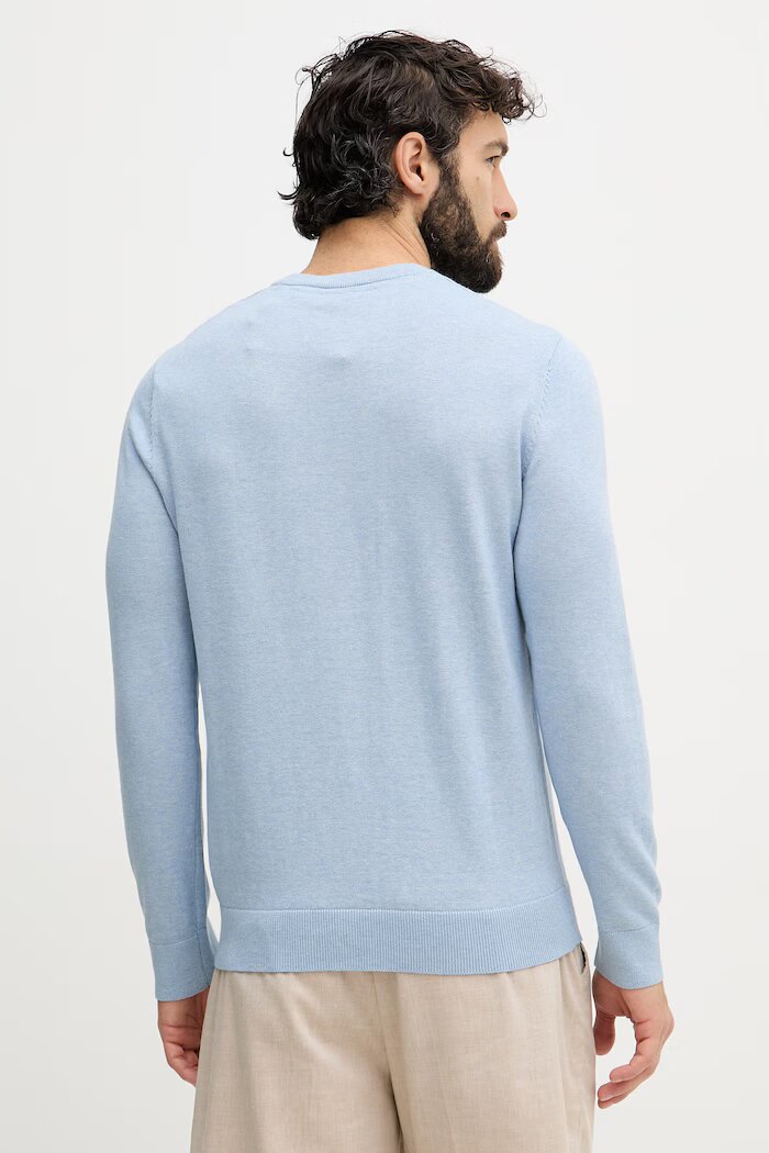 U.S. Polo Assn. пуловер мъжки от памук DHM KNIT син MUP4551