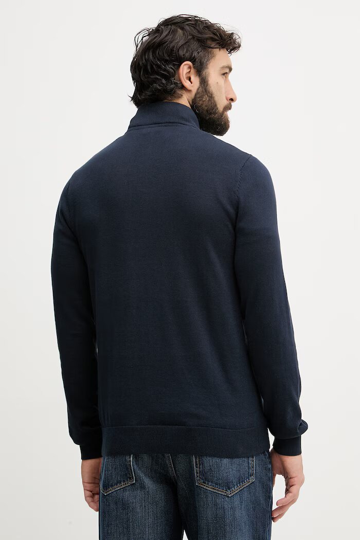 U.S. Polo Assn. пуловер мъжки памучен 1/4 ZIP NECK тъмносин MUP3938