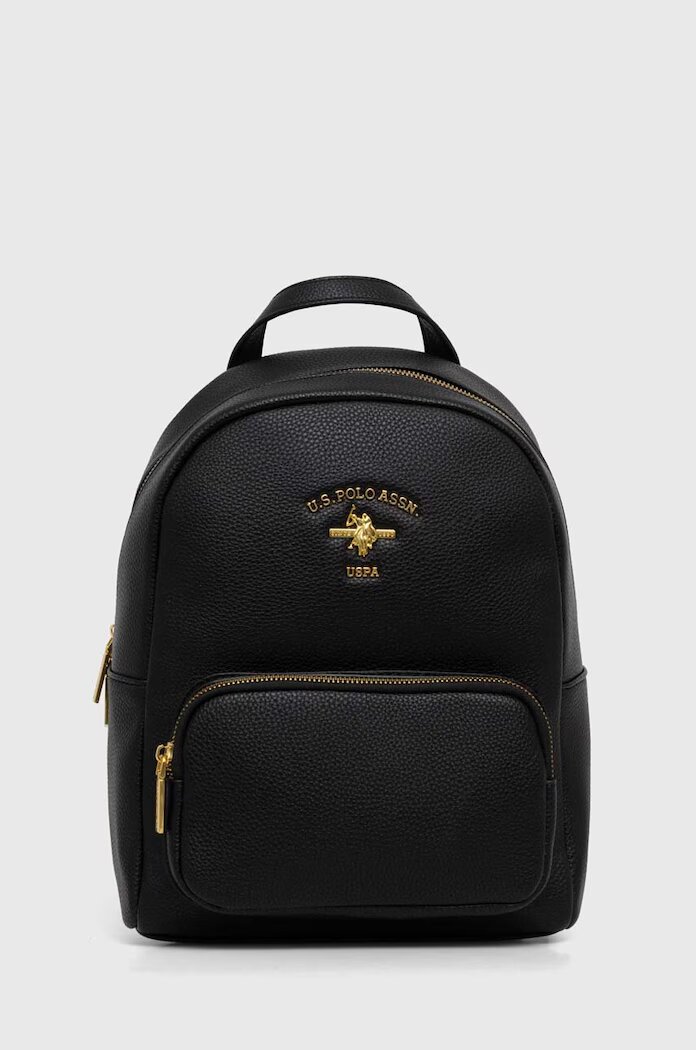 U.S. Polo Assn. Раница Stanford в черно малък размер с изчистен дизайн BIUSS6211WVP-000