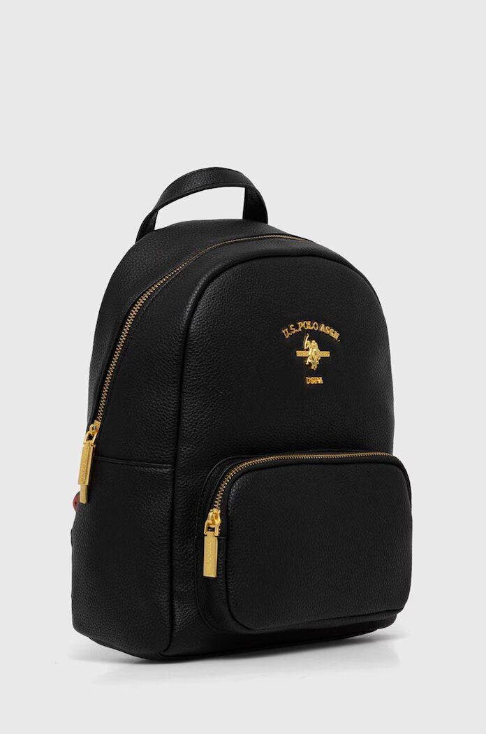 U.S. Polo Assn. Раница Stanford в черно малък размер с изчистен дизайн BIUSS6211WVP-000
