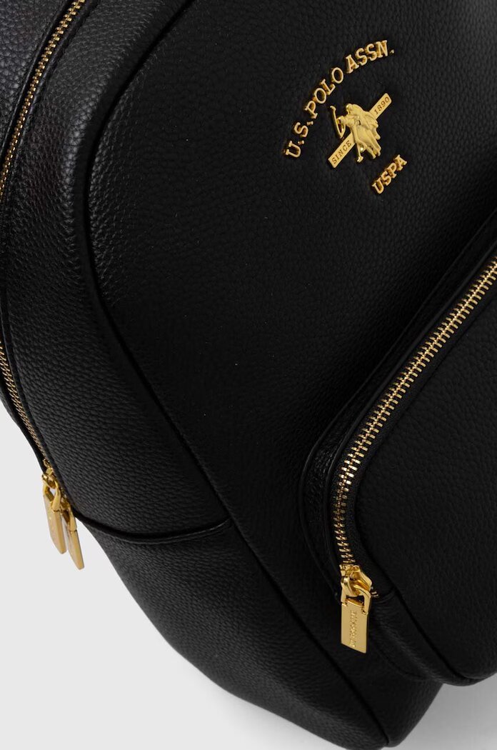 U.S. Polo Assn. Раница Stanford в черно малък размер с изчистен дизайн BIUSS6211WVP-000