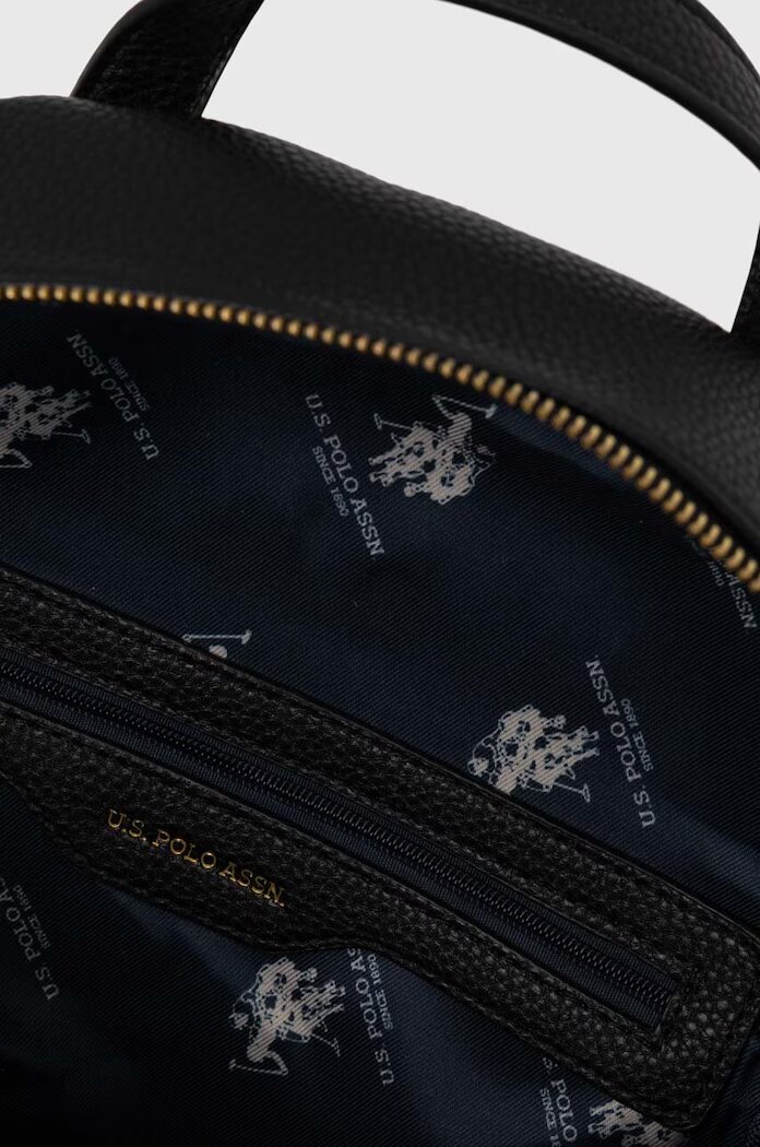 U.S. Polo Assn. Раница Stanford в черно малък размер с изчистен дизайн BIUSS6211WVP-000