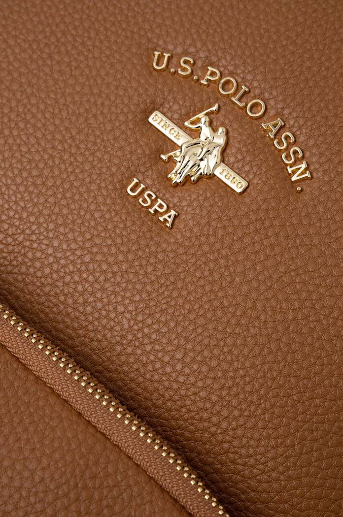 U.S. Polo Assn. Раница Stanford в кафяво малък размер с изчистен дизайн BIUSS6211WVP-521