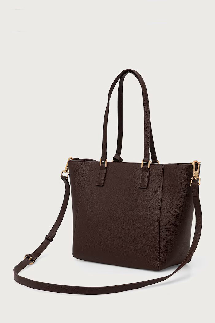 U.S. Polo Assn. шопинг чанта дамска от имитация на кожа Jones кафява BIUJE8908WVP