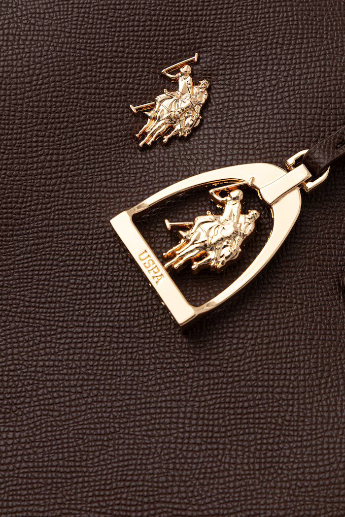 U.S. Polo Assn. шопинг чанта дамска от имитация на кожа Jones кафява BIUJE8908WVP