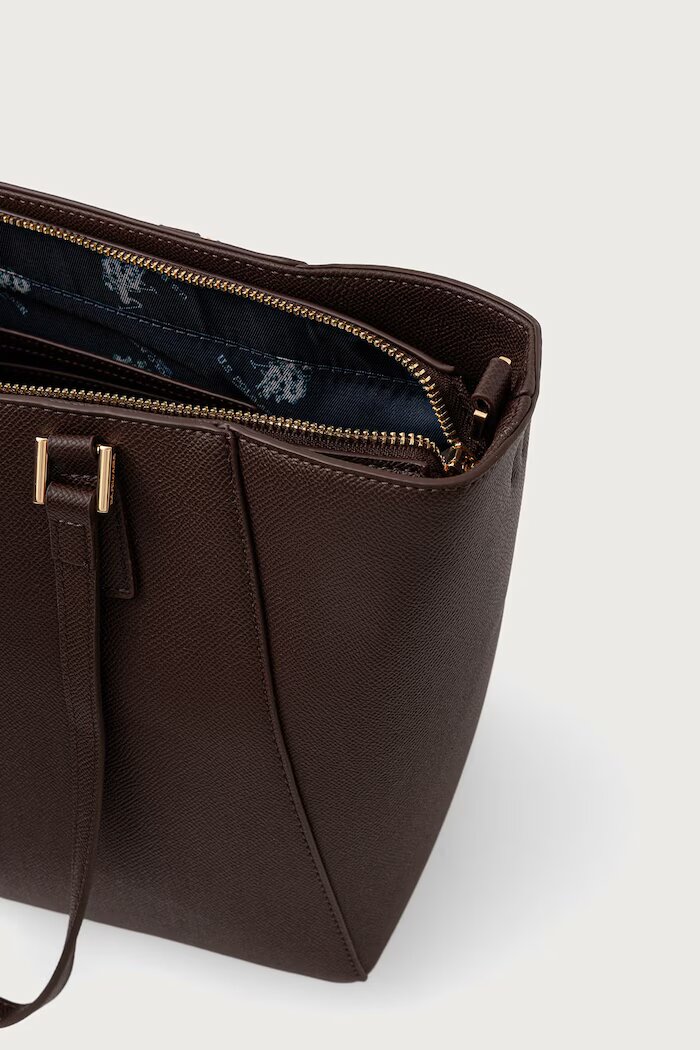 U.S. Polo Assn. шопинг чанта дамска от имитация на кожа Jones кафява BIUJE8908WVP