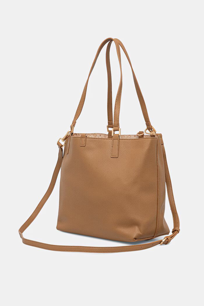 U.S. Polo Assn. шопинг чанта дамска от имитация на кожа Malibu кафява BEUM08707WVP