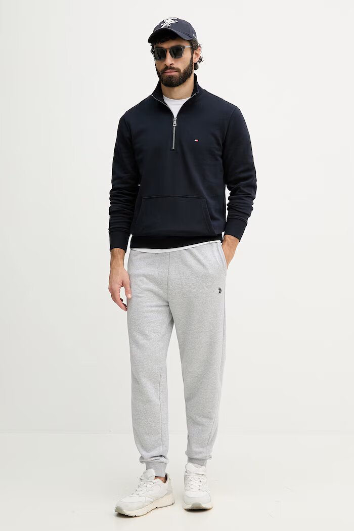 U.S. Polo Assn. Спортен панталон мъжки DHM LB сив с висока талия MUP4344