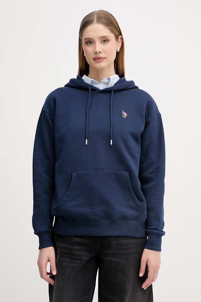 U.S. Polo Assn. Суичър с качулка дамски DHM тъмносин WUP2279
