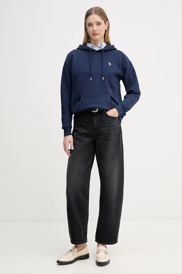U.S. Polo Assn. Суичър с качулка дамски DHM тъмносин WUP2279