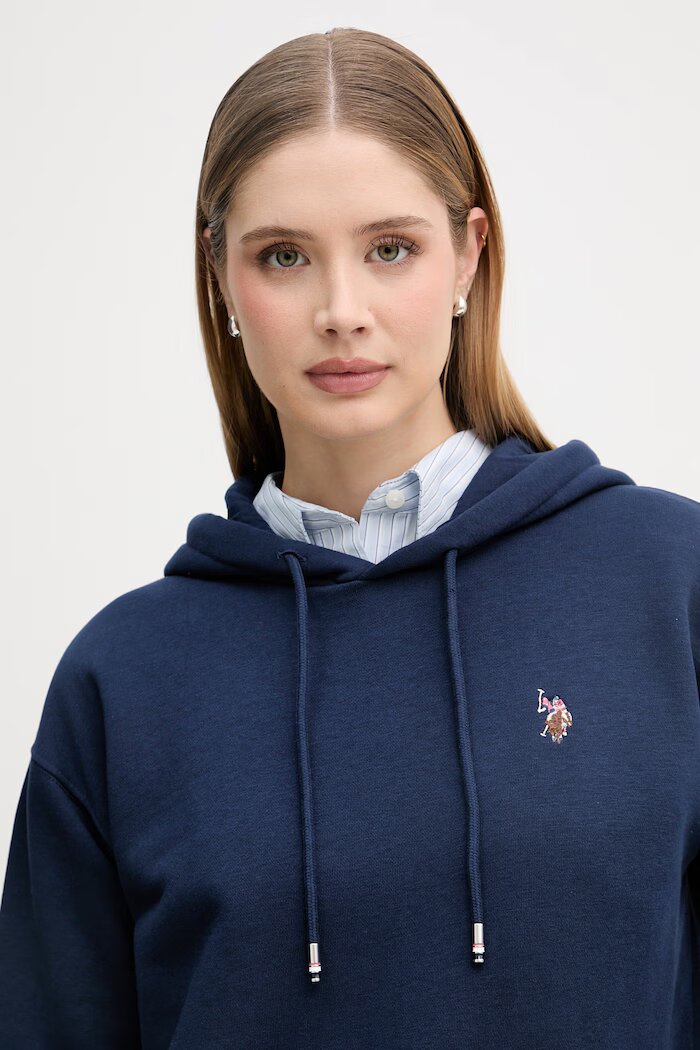 U.S. Polo Assn. Суичър с качулка дамски DHM тъмносин WUP2279
