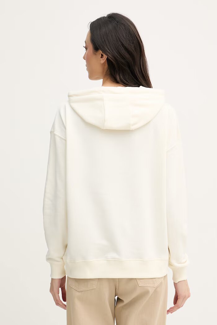 U.S. Polo Assn. суичър с качулка дамски с памук DHM Hoodie бежов WUP2541