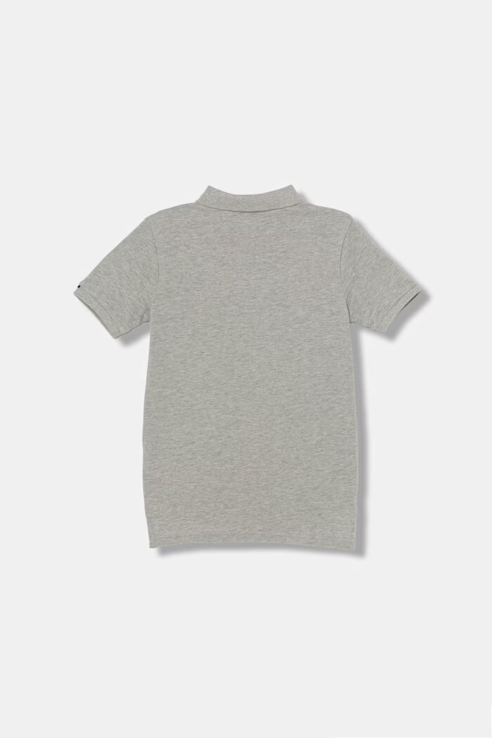 U.S. Polo Assn. тениска с яка за деца от памук сива USP2369