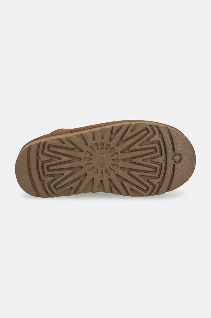 UGG апески за деца от велур CLASSIC ULTRA MINPLATFORM кафяви 1157791K