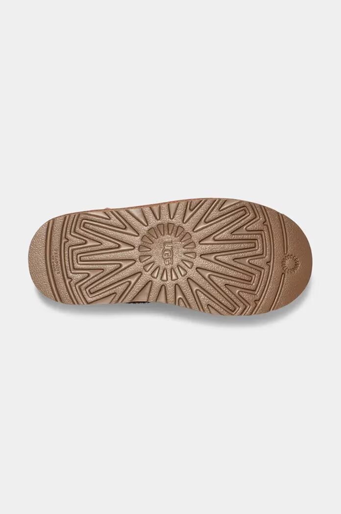 UGG апески за деца от велур CLASSIC ULTRA MINPLATFORM кафяви 1157791K