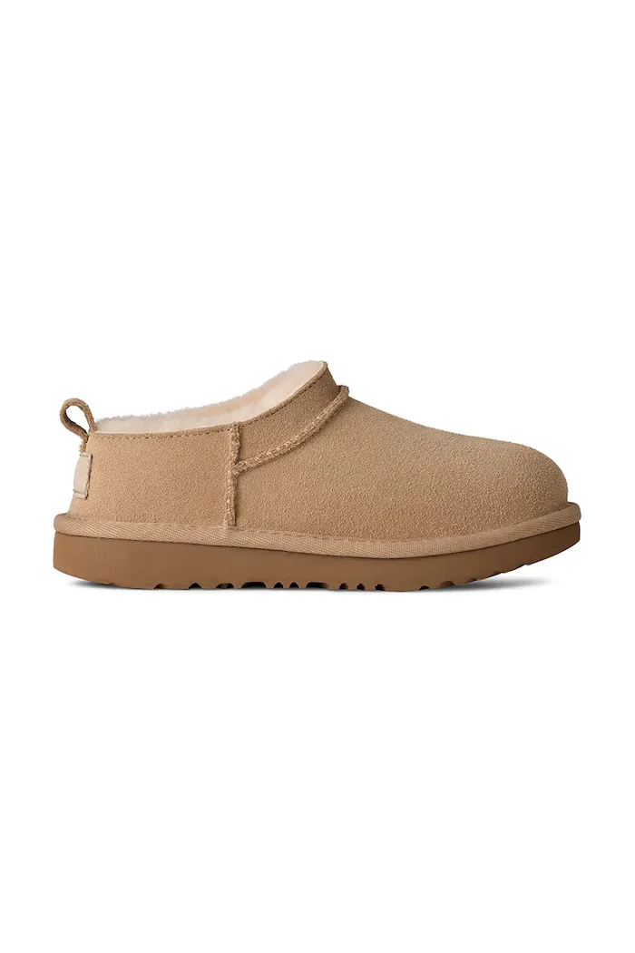 UGG апрески за деца от велур CLASSIC MICRO бежови 1174410K