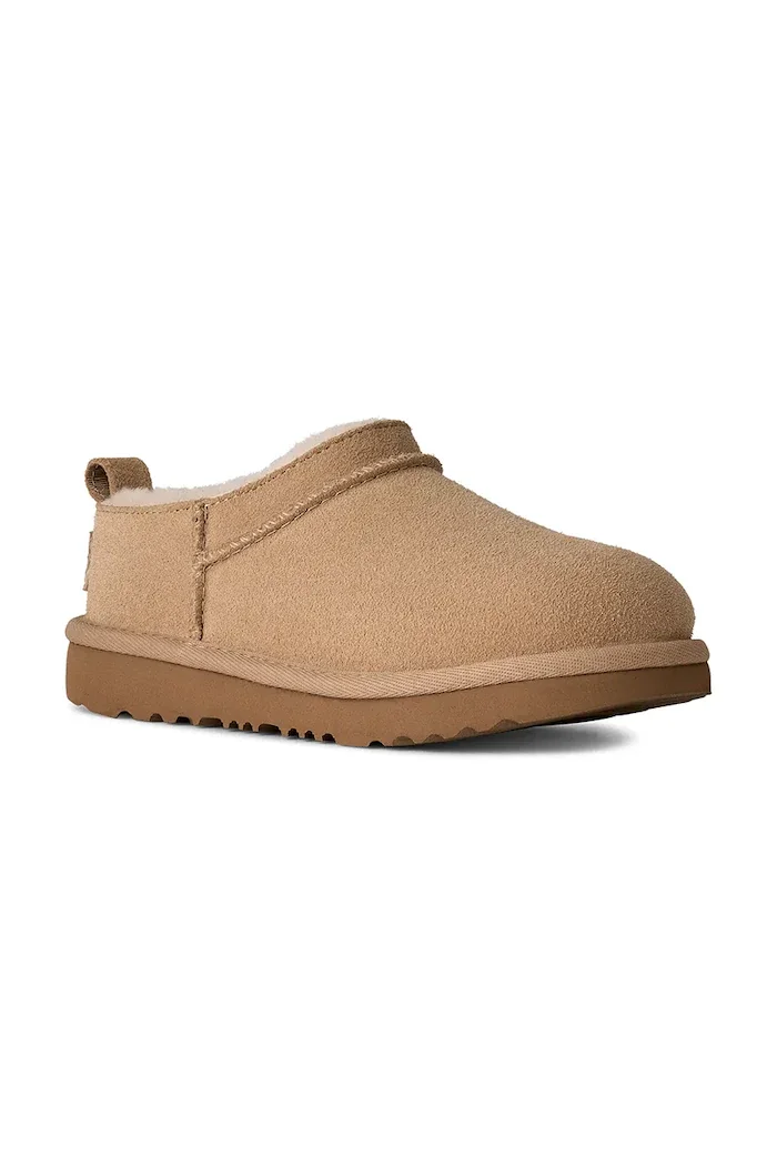 UGG апрески за деца от велур CLASSIC MICRO бежови 1174410K