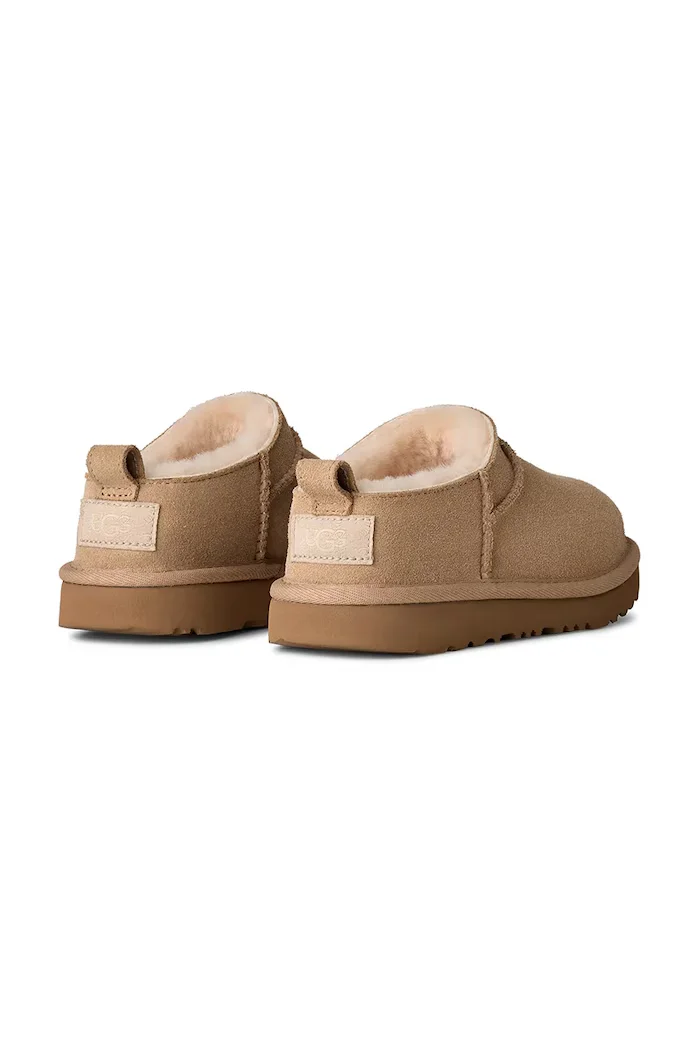 UGG апрески за деца от велур CLASSIC MICRO бежови 1174410K