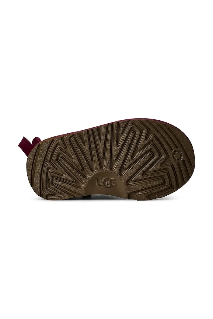 UGG апрески за деца от велур ULTRA MINBAILEY BOW бордо 1185920T